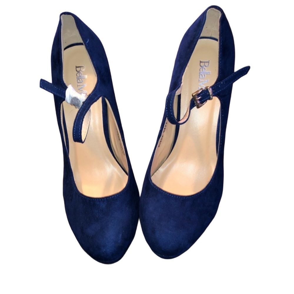 Bella Marie Blue Suede heels sz 7.5